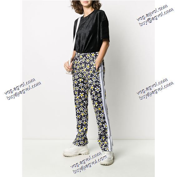 パーム エンジェルス コピー Palm Angels 2020秋冬 スエットパンツ【人気ブログ掲載】 花柄スポーツ風ウエストゆるいカジュアルパンツ